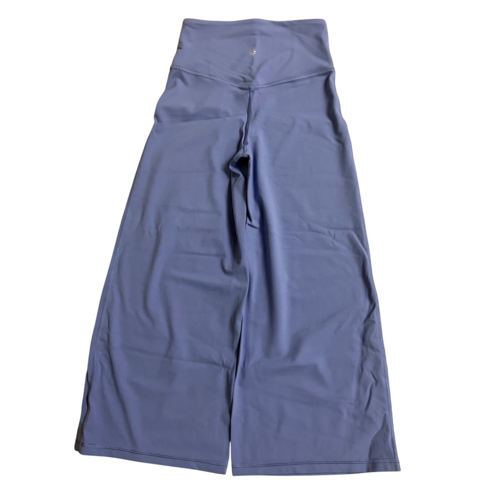 Athleta Elation Wide Crop Leggings Periwinkle Blue High Rise Yoga Athleisure - Picture 5 of 11